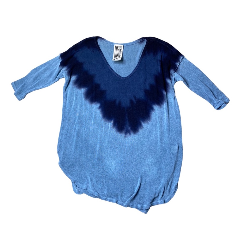 Free People Tie Dye Tunic V-Neck Top XS